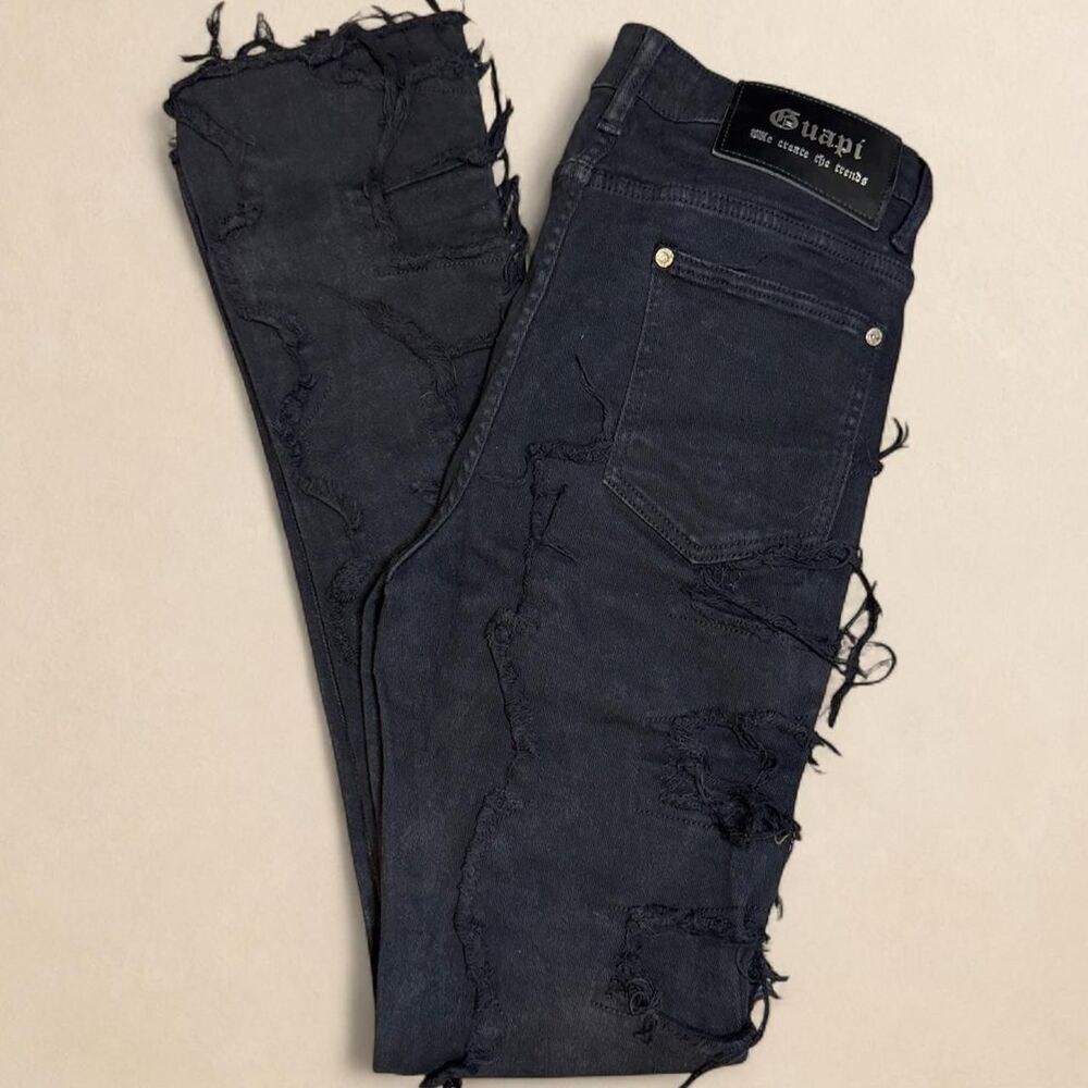 Unbranded Men's Black and Navy Jeans